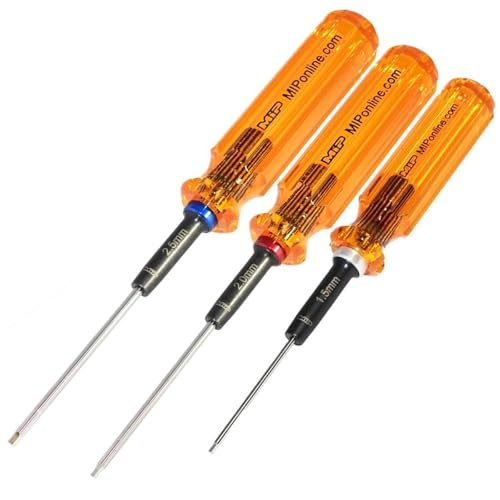 MIP Metric 3 Pack 1.5mm 2.0mm 2.5mm Hex Driver Wrench Set - Precision Drivers Miniature Screwdriver RC Tools