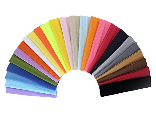 Zapire 25pcs Elastic Stretch Sport Hairbands Yoga Beauty Hair Style Headbands for Women Head Wraps