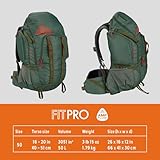 Kelty Redwing 50 – 50 Liter Internal Frame Backpack for Hiking, Backpacking, Travel, Hip Belt, Tailored Fit, 2023 (Duck Green)