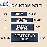 Personalized No Pull Dog Harness with Custom Name and Phone Number by PawPawify, Heavy Duty Pet Vest to Prevent Tugging, Pulling, or Choking, Training and Walking L Chest 28-38in Color Grid