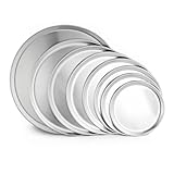 New Star Foodservice 51049 Restaurant-Grade Aluminum Pizza Pan, Baking Tray, Coupe Style, 16-Inch, Pack of 6