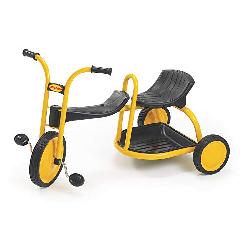 Children’s Factory MyRider 15" Tandem Toddler Tricycle, Kids Tricycle with Rubber Wheels, Yellow/Black