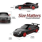 BEZGAR Porsche Remote Control Car - Officially Licensed Porsche 911 GT3 RS Toy Car 1:24 Porsche RC Car Model Vehicle Gift for Boys,Girls,Teens and Adults (39900 Black)