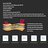 JIULI TOOL HRC60 Carbide End Mills Set Tungsten Steel Milling Cutter 4 Flutes 6pcs 1mm 2mm 3mm 4mm 5mm 6mm