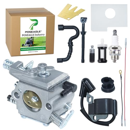 POSEAGLE MS180 Carburetor Kit for Stihl 017 018 MS170 MS 180 MS170C MS180C Chainsaw Replaces Compatible with Stihl 1130 120 0603 11301200603 1130-120-0603 ZAMA C1Q-S57 C1Q-S57A C1Q-S57B