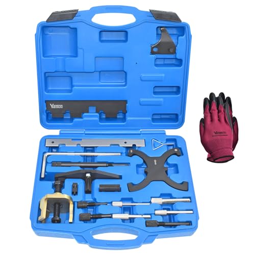 Engine Camshaft Timing Tool Kit, Flywheel Locking Tools, Ford Fiesta Focus Volvo Mazda 1.25 1.4 1.6 1.8 2.0 2.3 2.5L Di/TDCi/TDDi ECOBOOST 1.6 Ti-VCT 1.5 1.6 VVT 2.3L 2.5L, 303-1097 303-1550 303-1556
