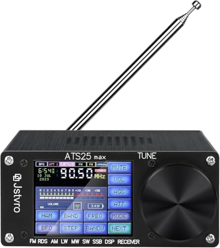 SI4732 ATS-25MAX Radio Receiver, 5.2b Full-Band Portable Radio Builted-in 4000mAh Lithium Battery, FM LW MW & SW SSB DSP