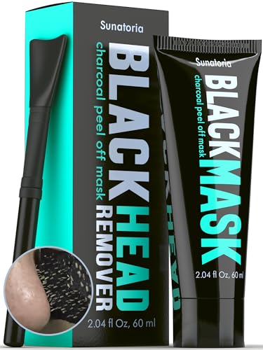 SUNATORIA Blackhead Remover Mask - for Women and Men - Activated Charcoal Peel Off Face Mask - Deep Pore Cleaner Nose Blackhead Remover Pore Release - Black Head Remover for Face