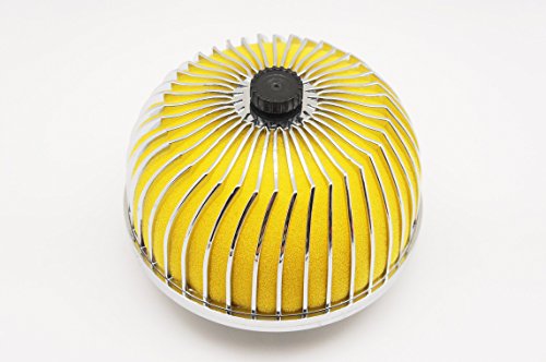 Autobahn88 Mushroom High Flow Air Intake Filter, 3" (76mm) Inlet, Oil-Free (Yellow)