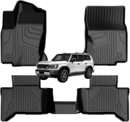 AOMSAZTO Floor Mats Compatible with Toyota Land Cruiser 2024 2025: All Weather Floor Liner Replacement for 2025 Toyota Land Cruiser Interior Accessories
