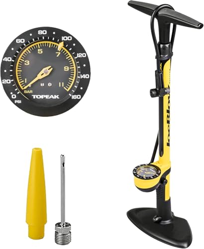 Topeak JoeBlow Sport III, High Pressure Bike Floor Pump, 160 PSI, 3" Analog Gauge