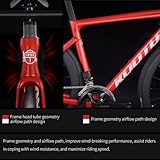 KOOTU Carbon Road Bike Lightweight 24 Speed Shifting Road Bicycle with Shimano Di2 7170 Groupset T1000 Full Carbon Frame & Fork with Disc Brake