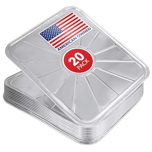 Stock Your Home Disposable Foil Oven Liners (20 Pack) Aluminum Foil Oven Liners for Bottom of Electric Oven & Gas Oven, Reusable Oven Drip Pan Tray for Cooking & Baking, Disposable Baking Mats