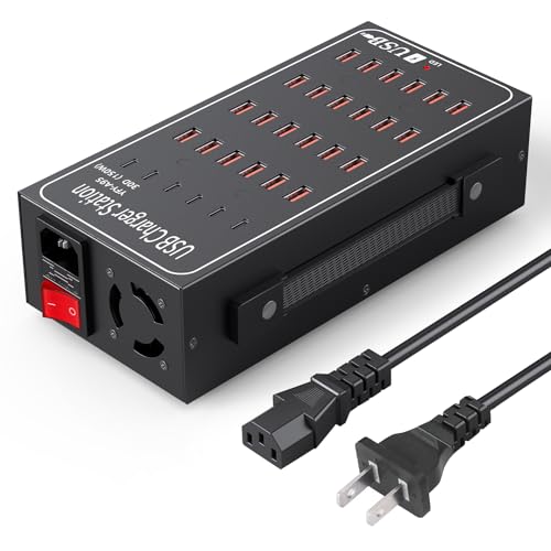 30-Ports Charging Station, 150W USB C Charger, USB-C Smart Charger, 30-in-1 Desktop Charging Hub, Multi Ports Charging Station Organizer for iPhone, iPad, Samsung, Tablets and Other Electronics