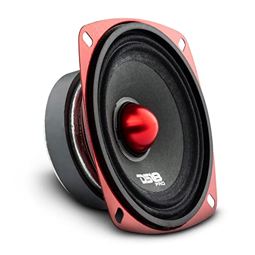 DS18 PRO-X4.4BMSL Car Speaker 4" Shallow Mid-Range Loudspeaker with Bullet 200 Watts Max Power 100 Watts RMS 4-Ohm - Boost Your Sound System’s Volume - 1 Speaker