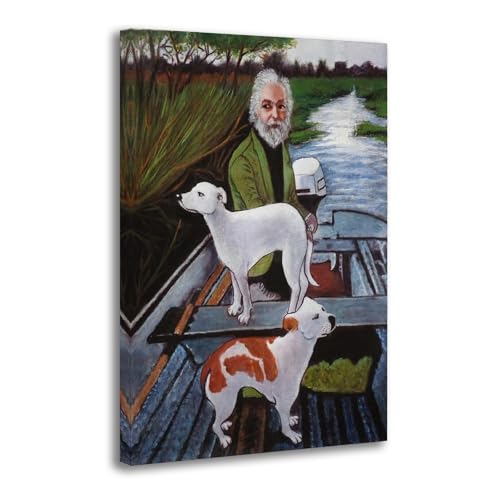 YUHANRY Goodfellas Old Man And Dog on Boat Poster Decorative Painting Canvas Wall Art Living Room Posters Bedroom Painting 16x24inch(40x60cm)