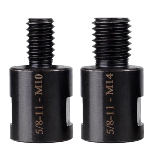 Saipe 2Pcs Angle Grinder Converter Adapters 5/8"-11 Female to M14/M10 Male, Attachments Interface Connector Thread for Polisher Drill Bit Connecting Tool