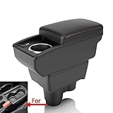 for Renault Duster Armrest Box for Dacia Duster Car Armrest Storage Box Cup Holder Dedicated Retrofit Car Accessories 2019-2024 with USB(B2 Black line 6 USB)