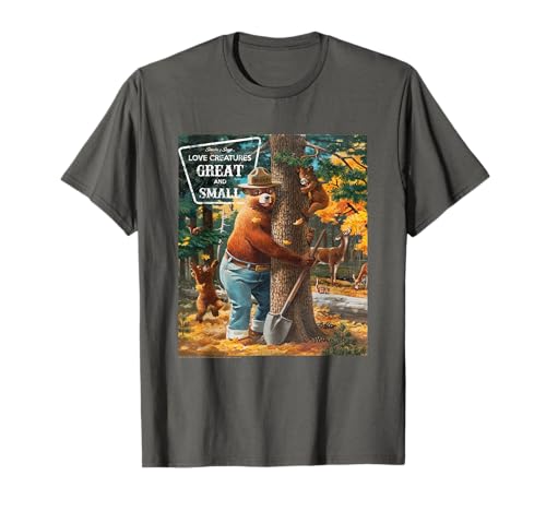 Smokey Bear Love Creatures Great And Small Tree Hug T-Shirt
