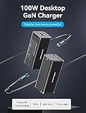 MacBook Pro Charger 100W, VENTION MacBook USB C Charger 4-Ports Foldable GaN+ Charger Power Adapter for MacBook Pro/Air, iPad Pro,iPhone 15/14 Pro, Galaxy S23/S24 Ultra, Steam Deck, Google Pixelbook