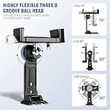 NEEWER Smartphone Tripod Mount Aluminum Alloy, 360° Rotatable Phone Stand Holder Clamp with Cold Shoe and Arca Base Compatible with iPhone 15 Pro Max Galaxy S24 Ultra Pixel & 2.6"-4" Wide Smartphones