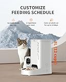 PETKIT Automatic Cat Feeder with Camera,1080P HD Video with Night Vision, Pet Feeder Dry Food Dispenser with 2-Way Audio, Food Shortage Sensor, 2.4G WiFi Smart App Control, Personal Meal Call