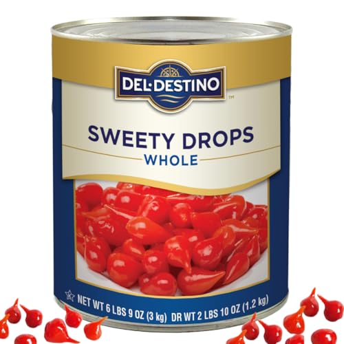 Del Destino Red Sweety Drop Miniature Peppers Tin, 28 Oz