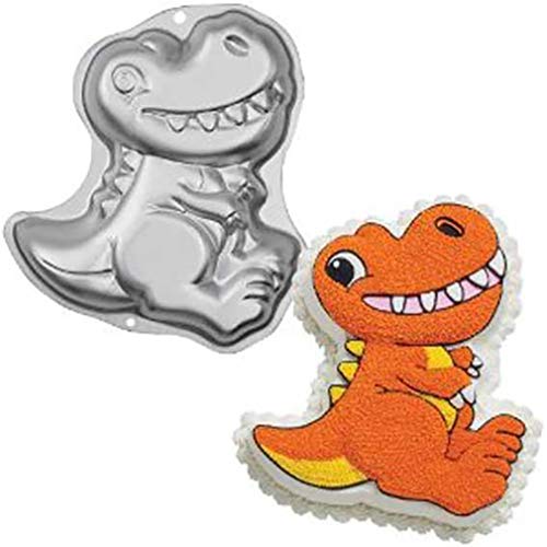 Ulalaza 3D Dinosaur Baking Pan Aluminum Cake Mold DIY Birthday Cake Mould Kitchen Supplies