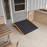 30" L Silver Spring Aluminum Adjustable Solid Wheelchair Threshold Ramp, 400 lb. Weight Capacity