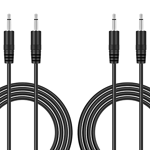 Bolvek 2 Pack 6ft 3.5mm 1/8" Male TS Mono Plug to 3.5mm Male Mono Jack Audio Cable