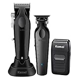 KEMEI Professional Hair Clipper, Hair Trimmer, Beard Shaver Set for Men, Electric Cordless Barber Clipper Beard Trimmer, Rechargeable Fade Clipper Haircutting Kit, KM-2299, KM-2296, KM-1102