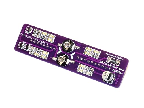 IotMug Double Barreled IR LED Blaster Dazzler 850nm Competible with Flipper Zero, Purple