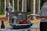 Coleman Tabletop 2-in-1 Grill & Stove with 2 Adjustable Burners, Propane Grill/Stove with Push-Button Starter, Wind Guards, Grease Tray, & 20,000 BTUs of Power for Camping, Tailgating, & More