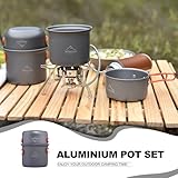 widesea Camping Pot Outdoor Pot Cooking Nonstick Stockpot Cookware Travel Outdoor Tableware Travel Hiking Picnic