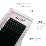 MA LASH Easy Fan M 0.07 7-15mm Eyelash Extension Supplies Rapid Blooming Volume Eyelash Extensions Mix Volume Lashes Self Fanning Individual Eyelashes Extension (M 0.07 (7-15mm mixed))