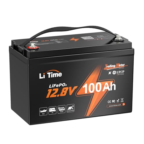 Litime 12V 100Ah TM Low-Temp Protection LiFePO4 Battery Built-in 100A BMS, Group 31 Deep Cycle, Lithium Iron Phosphate Battery Perfect for Trolling Motors, Yacht, Marine, Boat, RV, Home Energy