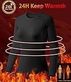 TELALEO 4 Pack Women's Thermal Shirts Fleece Lined Athletic Tops Long Sleeve Compression Workout Baselayer for Cold Weather-L