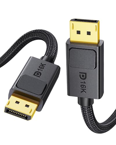 Silkland 54Gbps DisplayPort Cable 2.1 10FT [VESA Certified], [8K@165Hz, 4K@480Hz 360Hz 240Hz] DP 2.1 Cable 16K, DP54 HDR DSC Display Port Cord Compatible G-Sync Gaming Monitor 5090 7900XTX, S1318