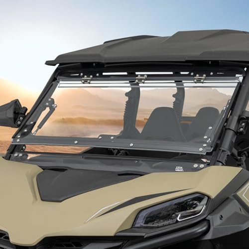 KEMIMOTO Upgraded UTV Front Windshield 3-in-1 Flip, Compatible with 2023-2025 CFMOTO ZForce 950 Sport Trail & ZForce 800 Trail G2, Vented Windshield with Easy Installation#5BWV-805100-5000