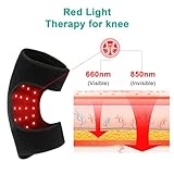 Red Light Therapy, CLMTAS Red Light Therapy for Knee and Elbow Joint, Wireless Rechargeable Design, Larger Battery Capacity, for Elderly & Athletes