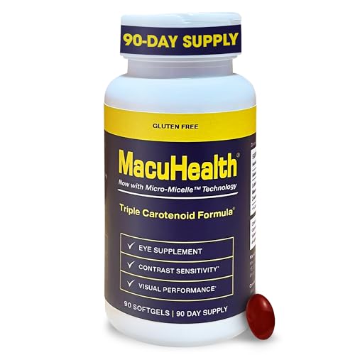 Macuhealth Triple Carotenoid Formula - Eye Vitamins for Adults - 90 Softgels, 3 Month Supply