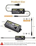 3V~24V 120W 5A Adjustable DC Power Supply AOYADAISU Universal Power Adapter with 14 Tips & Polarity Converter, 100-240V 50-60Hz Variable AC to DC Power Converter for LED Strip Light Camera 5000mA