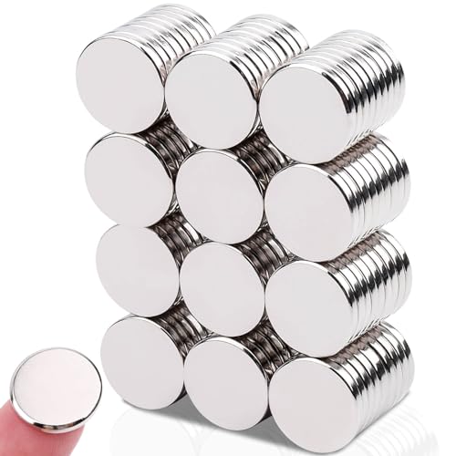 MIN CI 100Pcs Magnets Neodymium, 15mm x 2mm Super Strong Round Rare Earth Magnets, Heavy Duty Magnet s Tiny for Whiteboard DIY Scientific Models Office Fridge Cabinet, Small Neodymium Disc Magnet