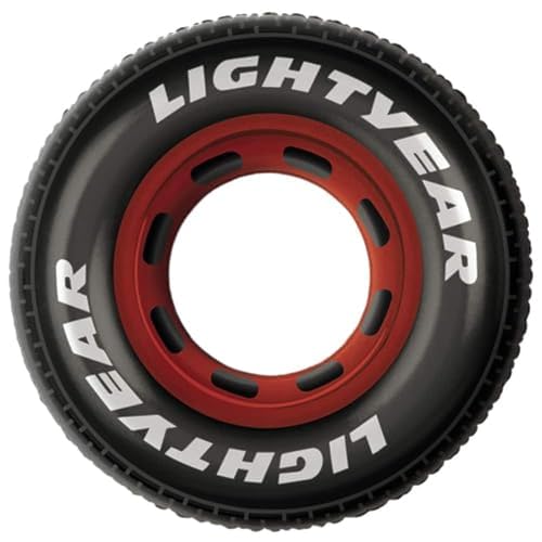 Multicolor Disney/Pixar Cars 3 Inflatable Plastic Tires - 25" (Pack of 2) - Perfect for Kids Parties, Races & Decorations