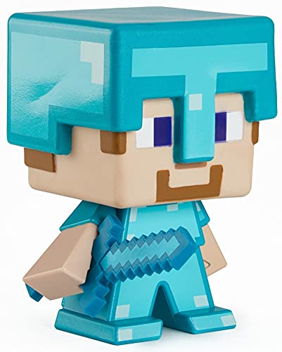 Mattel Minecraft 2021 Special Edition Action Figure, Large-Sized Steve in Diamond Armor for Minecraft Live Festival