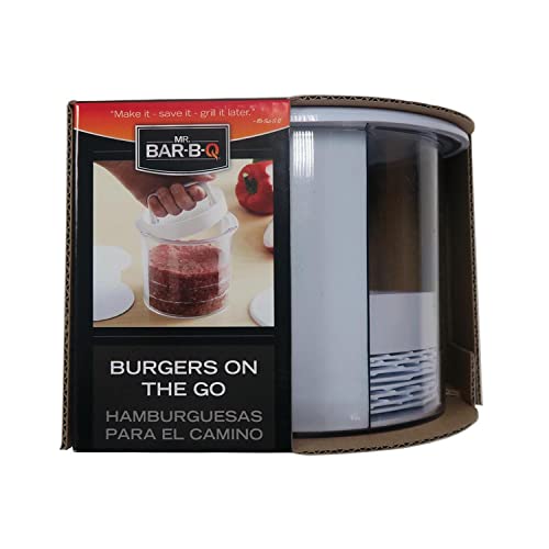 Hamburger Press Patty Maker, 12-Piece Non Stick 8-Layer Plastic Disc Hamburger Patty Press Set, Burger Patties Presser for Stuffed BBQ Slider, Burger, Kitchen Tool for BBQ Grill by Mr. Bar-B-Q #40231Y