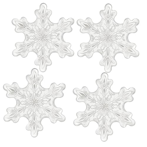 CYMYLAR Snowflake Balloons Pack of 4 36Inch Transparent Snowflake Mylar Balloon Snowflake Foil Balloons for Winter Wonderland Party Decorations Ice Snow Themed Birthday Party Decorations, Silver