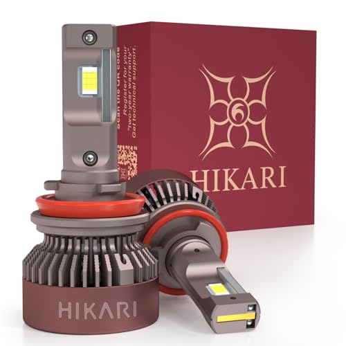 HIKARI 2025 Darkenex H11/H8/H9 LED Fog light, 30000LM Pure White 6000K LED Bulbs, Plug & Play IP68 Waterproof Pack of 2