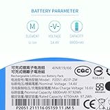 Vacuum Battery for Coredy L900 L900W L900X, for Kyvol Cybovac S31, for Lydsto R1, for Uoni V980 Max V980 Plus, for NEABOT N2 Sweeping Robot Vacuum Cleaner with Tools 14.4V 6800mAh