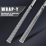 CHAMPKEY WRAP-Y Rubber Golf Grips 13 Pack Come with All Repair Kits - High Feedback and Traction Golf Club Grips (Oversize, Gray)